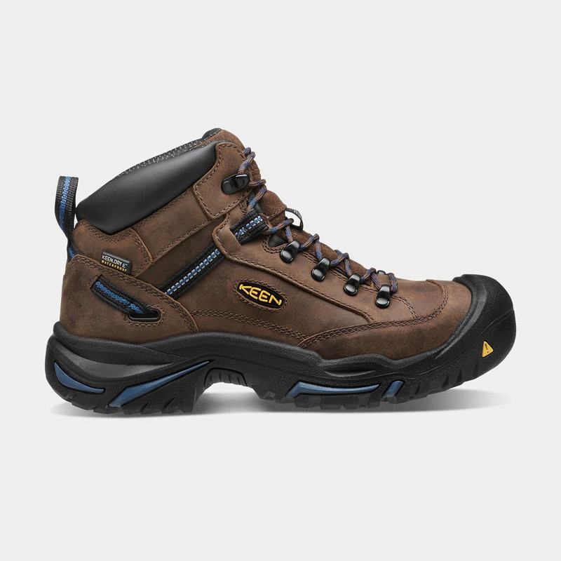 Keen Braddock Al Waterproof Mid Steel Toe - Erkek Iş Botu - Kahverengi/Siyah - Türkiye (946287XBR)